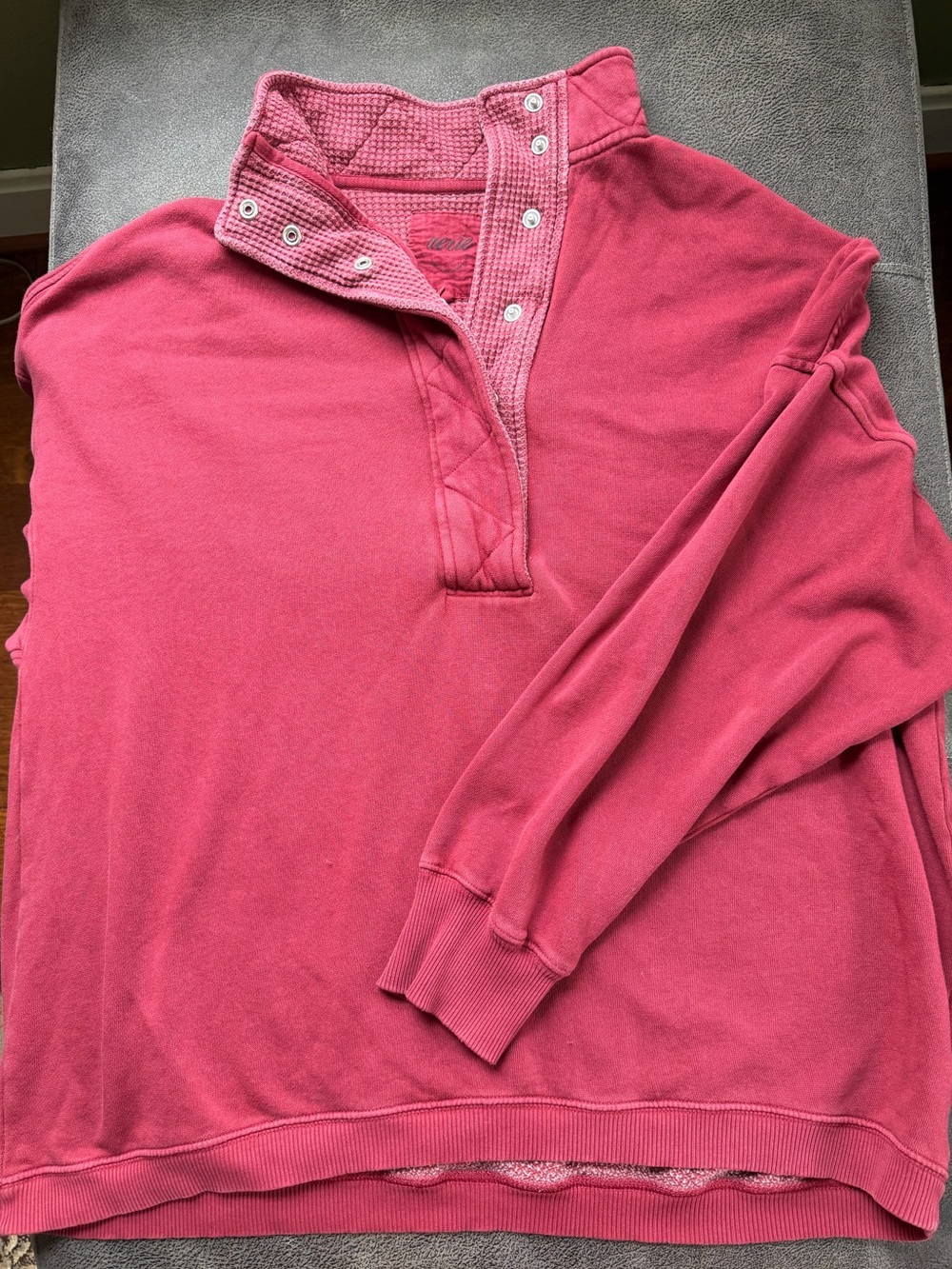 Aerie Getaway Quarter Snap Sweatshirt